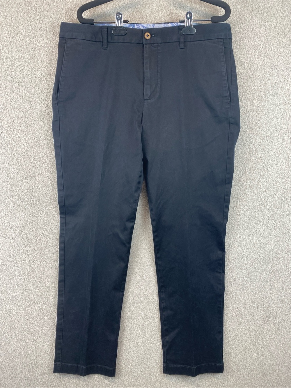 Tommy Bahama Flat Front Chino Dress Pants Mens 35x30 Cotton Blend Black